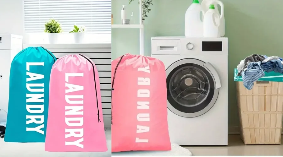 2pcs Drawstring Laundry Bags for Travel