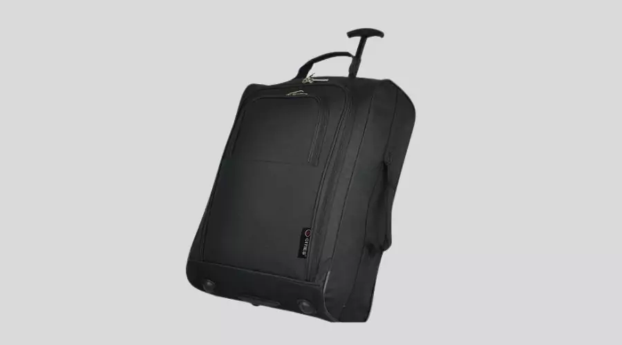 5 Cities Lightweight 21" Cabin Bag with Wheels – Black